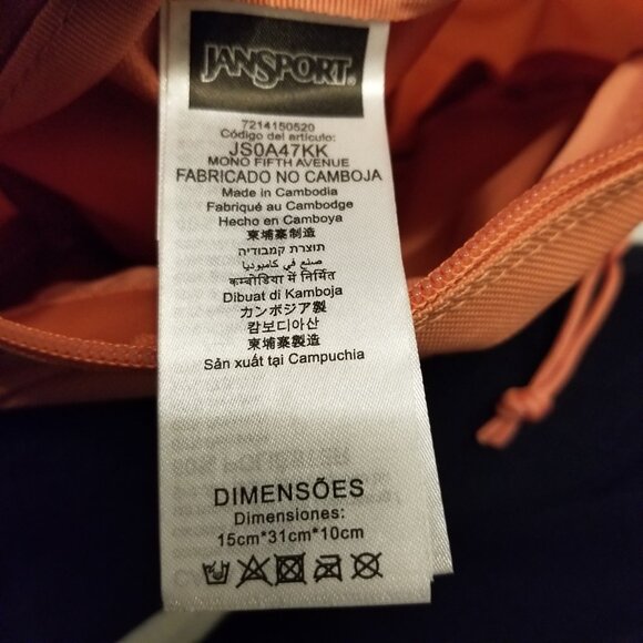 Jansport Coral Pink Fanny Pack Mono Fifth Avenue Style Adjustable w/ Zip Pocket - Picture 5 of 8